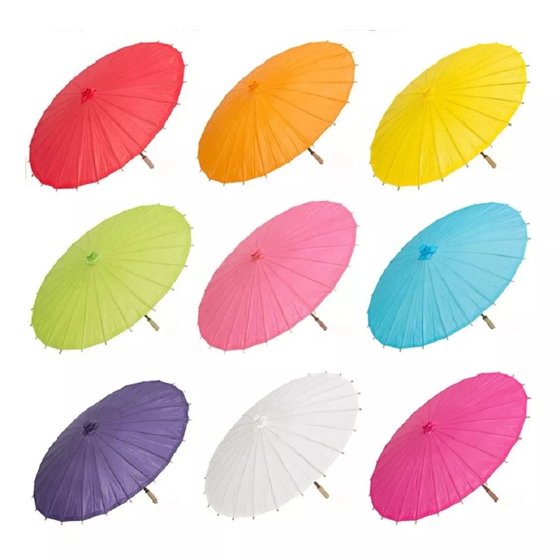 KFMX 3 Piezas Paraguas Sombrilla China Japonesa Bambu Tela 85