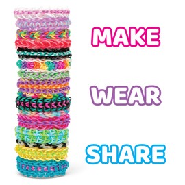 Rainbow Loom MEGA Combo Set, Features 7000+ Colorful Rubber Bands, 2 Step-by-Step Bracelet Instructions, Organizer Case, Great Gift for Kids 7+ DIY Craft, STEAM