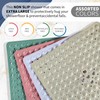 (Clear Blue) - Yimobra Non Slip Square Bath Mats for