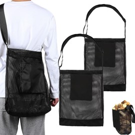 VALICLUD Mushroom Food Bag Pack of 2 Foldable Morel Hunting Bag Mesh Bag Food Bag for Outdoor Bushcraft