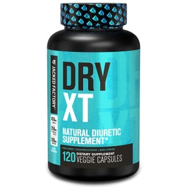 Jacked Factory Dry-XT Diuretic Water Pills - Natural Supplement | Reduces Water Retention & Bloating | Dandelion Root Extract, Potassium, 7 More Powerful Ingredients - 120 Veggie Capsules