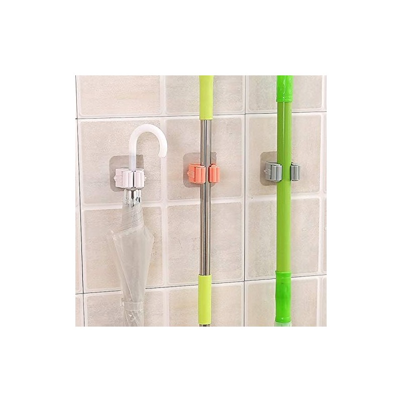 wjq&linyuzi Mop Rack Bathroom Accessories Wall Mounted Shelf Organizer Hook