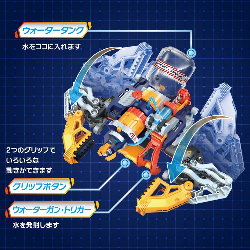 ELEKIT Cyborg (MR-9130, Blaster, Customize Your Hands! Transforming Water Gun