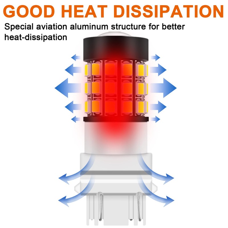 3157 BAY15D Strobe Flash Blinking Reverse Lights LED Bulbs with