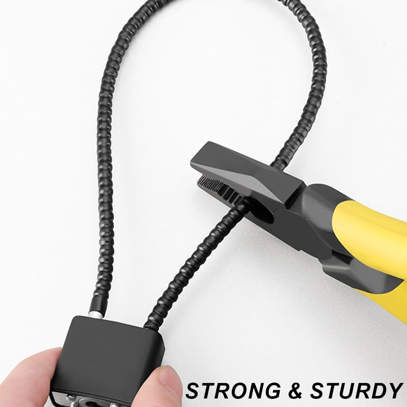 2 Pack Padlock Flexible Cable Small Cable Padlock Steel Rope
