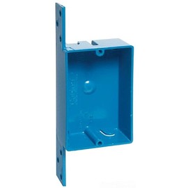 Carlon B108B-UPC Switch/Outlet Box, New Work, 1 Gang, 3-5/8-Inch Length by 2-3/8-Inch Width by 1-1/4-Inch Depth, Blue