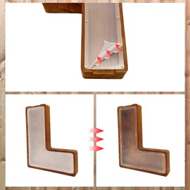 MEDOYOH Letter "L" Money Box, A - Z Letters 23CM/9IN Wooden Alphabet Piggy Bank Coin Bank Coin Storage Tank Money Bank with Alphabet Stickers for Adults Kids