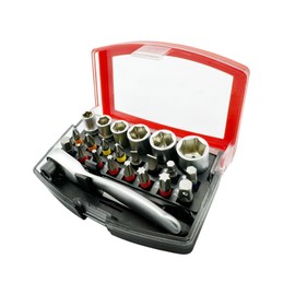 NORTOOLS 24PCS S2 Screwdriver Bits and Sockets with Ratchet Wrench Set