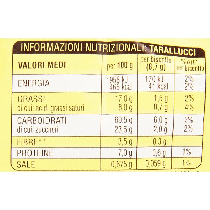 Mulino Bianco: "Tarallucci" Biscuits made with fresh eggs 12.3 Oz