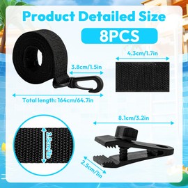 Zinueen Pool Reel Solar Foil Pool – Reel Systems for Pool Liners Including 8 Straps and Clips – Pool Reel for Solar Cover, Pool Foil Reel, Pool Tarpaulin Reel – Pool Accessories