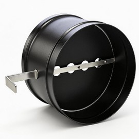 joqepy 6 Inch Stove Pipe Damper Stainless Steel Air Insulated Damper Wood Burning Stove Top Connecting Adapter Enhance Energy Efficiency of Heating System, Reduces Heat Loss and Prevents Cold Drafts