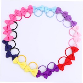 VICASKY 18pcs Hair Bows Elastic Bands Grosgrain Ribbon Ponytail Holders for Girls Hair Accessories for Toddlers and Boys and Girls for Every Occasion Random Color