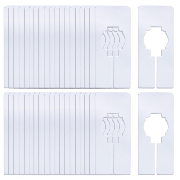 FAURAPMNG 40 Pieces Wardrobe Dividers for Hanging Clothes, White Plastic
