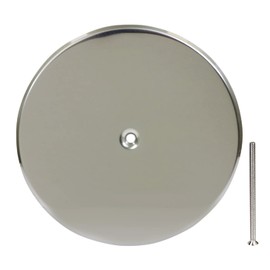 SUPPLY GIANT DD008S-W4 Wall Cleanout Cover Plate, 8-Inch, Stainless Steel, 8 in, Chrome