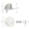 Dome Door Stop Wall Protectors with Rubber Stopper – White