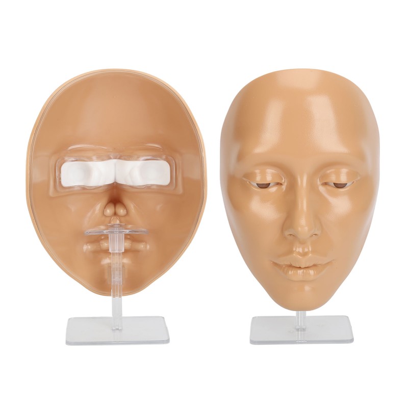 Makeup Practice Face Board 5D Silicone Mannequin Face for Eyes
