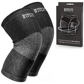 Modetro Sports Knee Compression Sleeve - Knee Support Compression Sleeve Brace for Men Women - Knee Brace for Runner Weight Lifting Knee Sleeve
