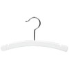 Only Hangers 10" White Baby/Infant Top Hanger - Pack of