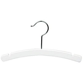 Only Hangers 10" White Baby/Infant Top Hanger - Pack of 25