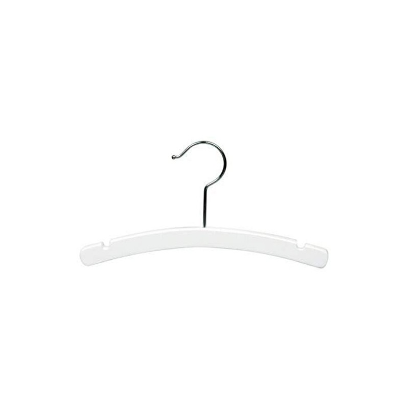 Only Hangers 10" White Baby/Infant Top Hanger - Pack of