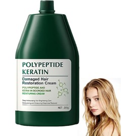 Mascarilla de Keratina para Cabello, Tratamiento Reparador con Polypeptide y Keratin, Hidrata en Profundidad y Restaura la Suavidad, Hair Repair For Dry Damaged Hair (1pcs)