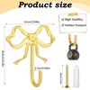EIPTLOS Large Golden Bow Wall Hook - 2PCS Heavy Duty