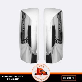 CTS Truck Parts Chrome Door Mirror Cover LH+RH For Volvo VNL 2004-2018 Driver&Passeng