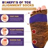 KAVIAR Toe Separator Socks, Foot Alignment Socks with Toe Separators,Split