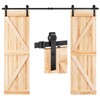 EaseLife 9 FT Double Door Sliding Barn Door Hardware Track