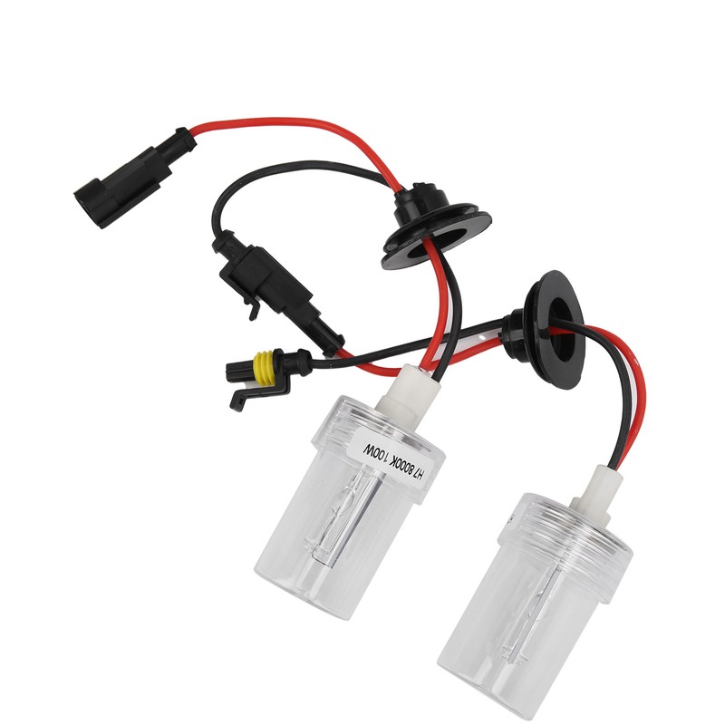 2Pcs Auto Headlight Bulb Headlamp Xenon HID 100W 8000K H7