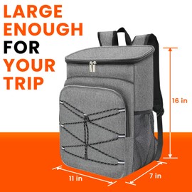 Insulated Backpack Cooler 28 Cans Leakproof Lightweight Cooler Backpack for Men Women to Work, Picnics, Hiking, Beach, Park or Day Trips