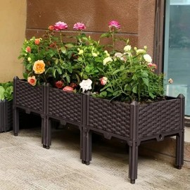 Unbranded Outdoor Elevated Raised Garden Bed Planter Box with Legs for Vegetable/Flow