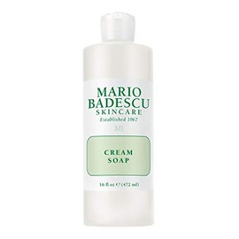Mario Badescu Cream Soap - Oil-Free and Fragrance-Free Gentle Facial Cleanser for Women and Men - Conditions and Cleanses for Soft and Nourished Skin - Cream Cleanser Face Wash, 16 Fl Oz
