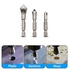Countersink Deburring Drill Bit Set, 3 Pcs 90 Degree Countersink
