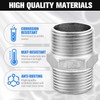 1" Male Hex Nipple Pipe Fittings, 304 Stainless Steel 1