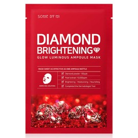 Some By Mi, Glow Luminous Ampoule Mask, Diamond Brightening, 10 Sheets, 25 Each