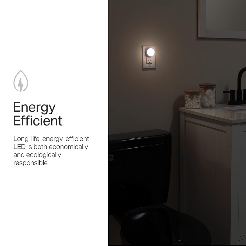 Lights By Night Mini LED Night Light, Plug-In, Dusk To