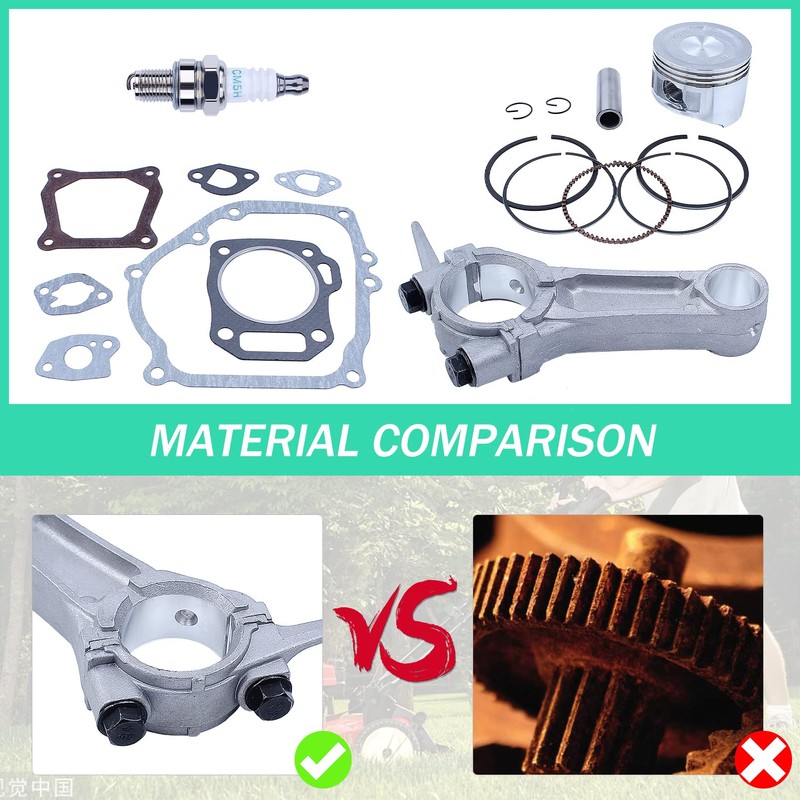 Adefol 68mm Piston Ring Kit with Connecting Rod Full Gasket