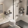 VOLPONE Corner Shower Caddy Suction Cup, 2 Pack Shower Shelves