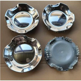 4PCS Polished Aluminum Wheel Center Caps Compatible with Chevy Silverado Avalanche Suburban Tahoe 2007-2014, 7-1/8" Hubcap, e# 9596007 9595152(4pcs Gloss Silver)