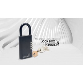 Kingsley NEW Kingsley Guard-a-Key Box Key Storage Lock- Lock Box for Keys -Key Safe Combo