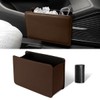GLSOWEE Car Trash Can, Auto Leather Trash Bin Garbage Organizer