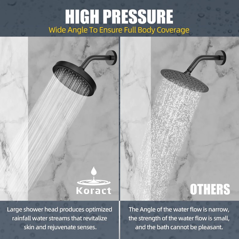 Koract Shower Head High Pressure Rain Premium Quality Luxury Design