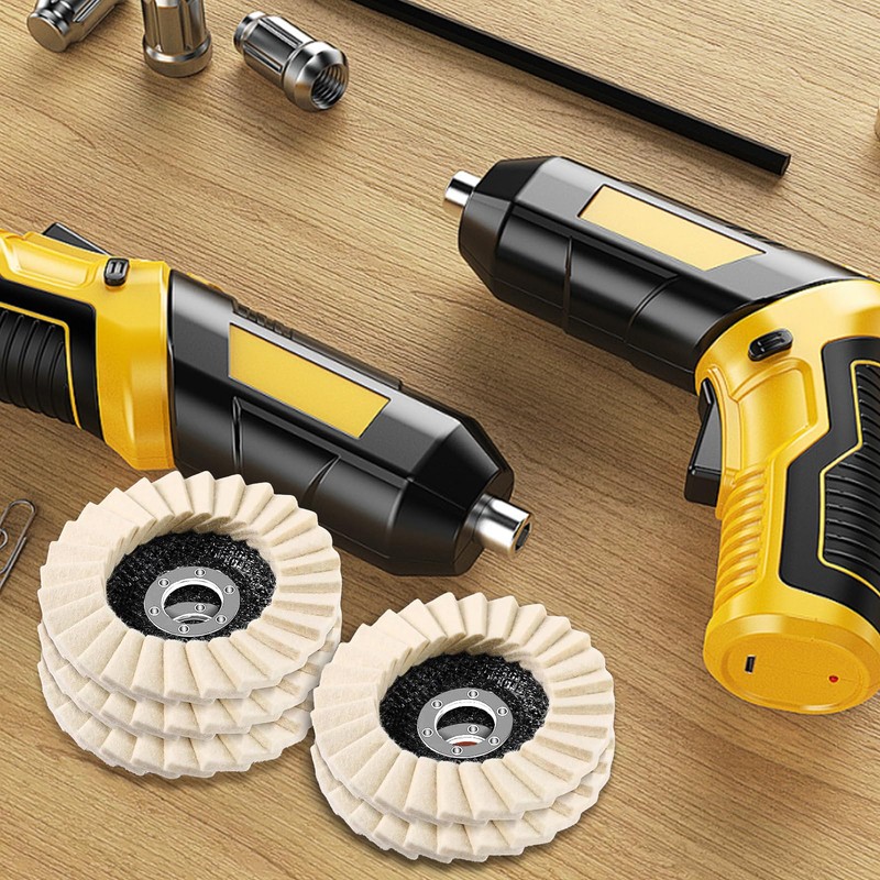 8 Pcs Wool Polishing Wheel Disc and Polishing Compounds Set,
