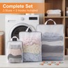 3Pcs Hanging Laundry Bags with S Hooks, 3 Different Size,