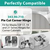 2 Pcs 343.90.710 Pie Cut Corner Hinge - 78 Degree