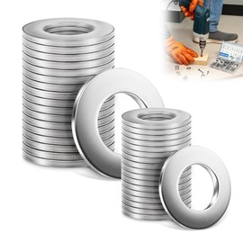 Washers Stainless Steel Flat Washers M8 M10 Washer Assortment Kit for Screws Bolts Household and Commercial Repair 60 Pieces