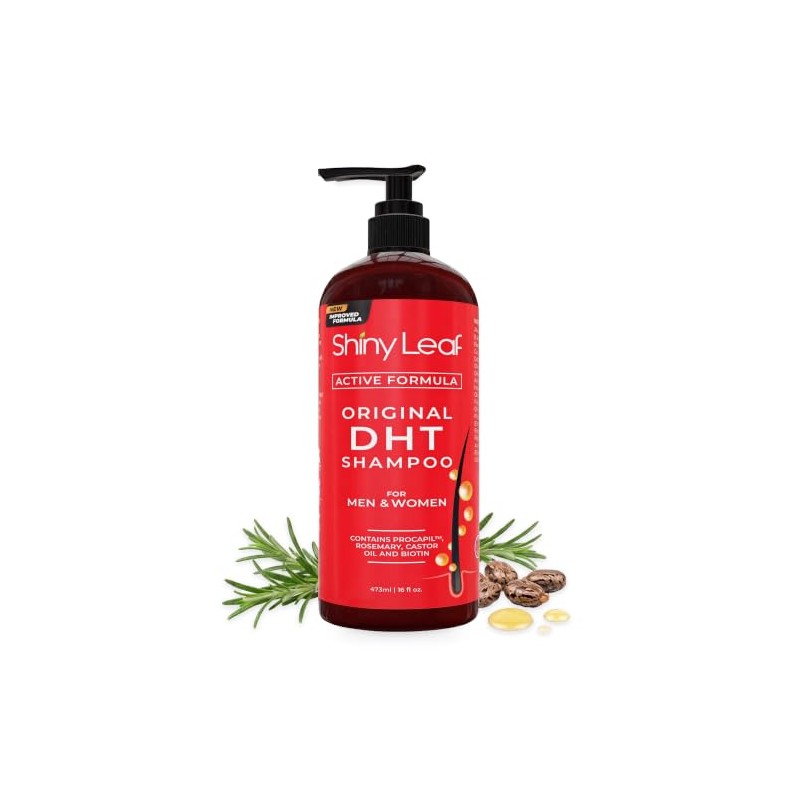 Shiny Leaf - Champú antipérdida de cabello con biotina, para