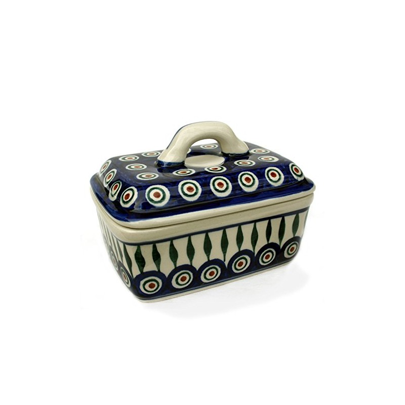 Bunzlauer Keramik Butter Box (Peacock Eye)