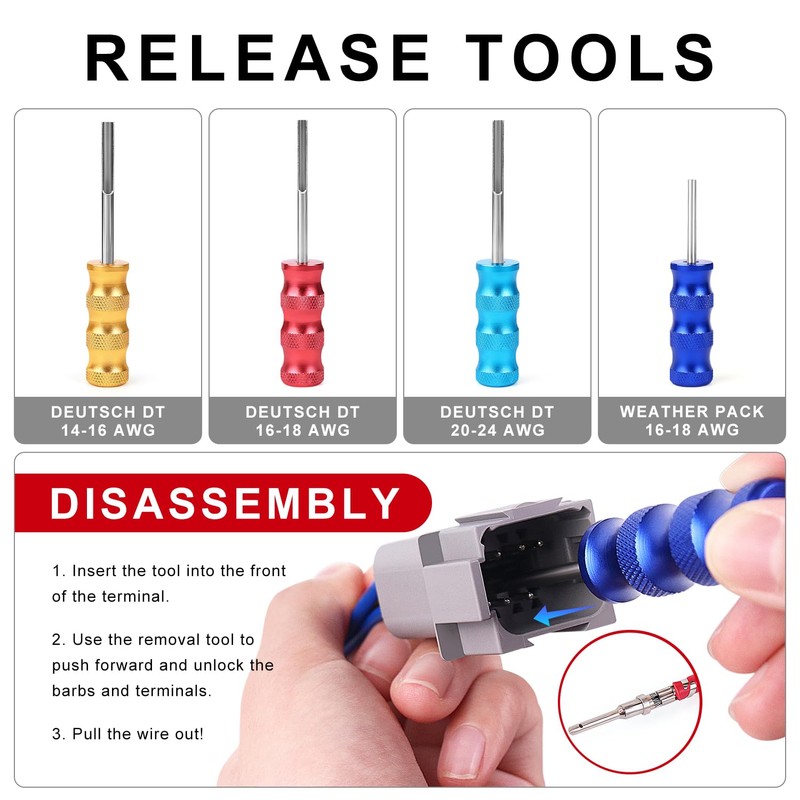 Knoweasy Crimp Tool Kit for Deutsch DT Connectors: Close Barrel